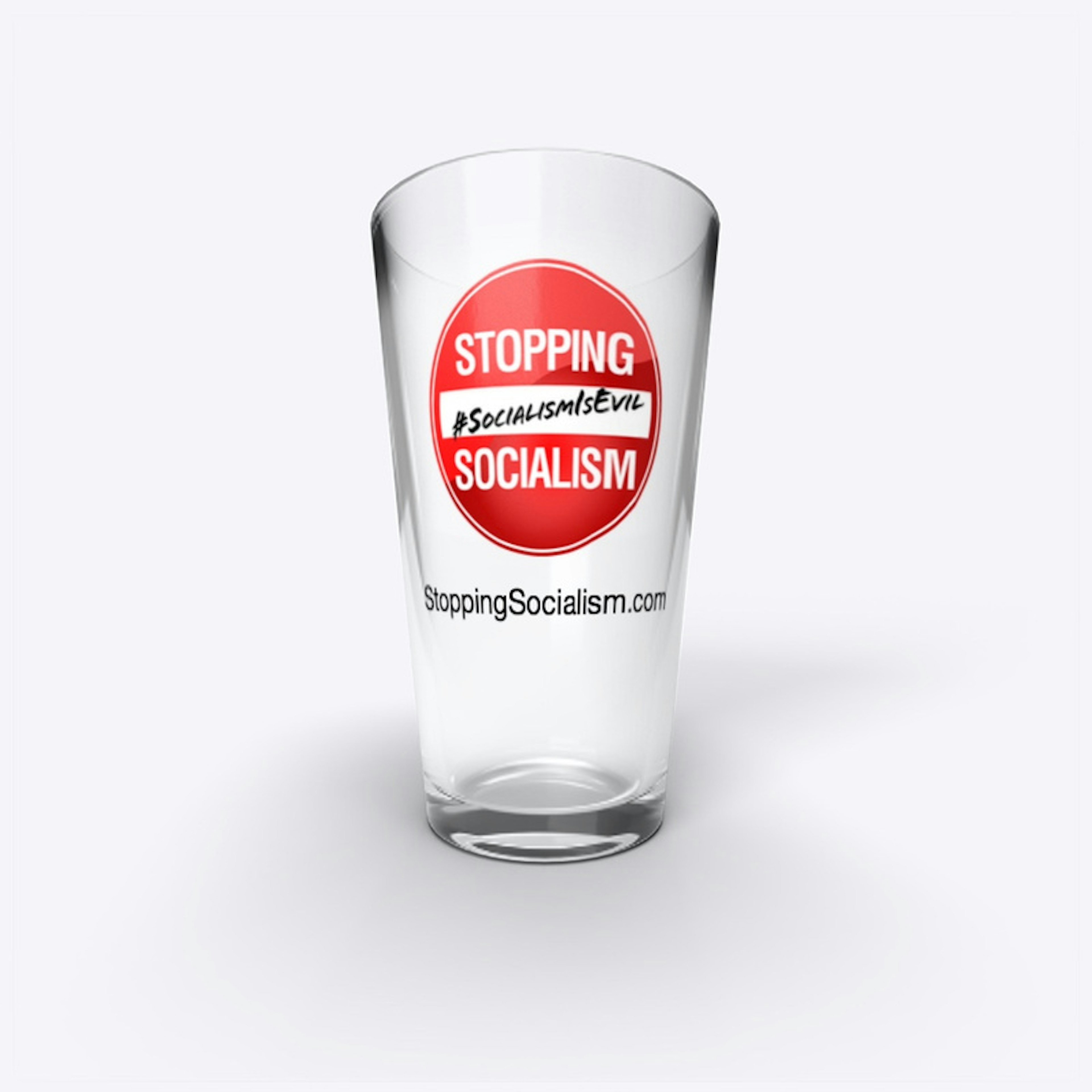 Stopping Socialism Pint Glass